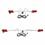 Barre d'eclairage en metal extensible 140-200 cm + cable 12 m