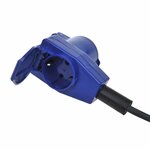 Rallonge CEE 30M avec fiche coudee contrastee + prise Schuko 3x2,5mm²