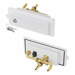 Raccord de douche exterieure avec flexible et pommeau de douche Charisma