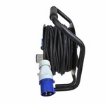 Enrouleur electrique CEE 25M 3x2,5mm² (2x Schuko + 1x CEE)