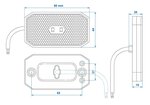 Feu de gabarit 12/24V blanc 80 x 44 mm LED