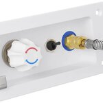 Raccord de douche exterieure avec flexible et pommeau de douche Charisma