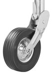Roue avant 570/60 mm jante metal avec pneu caoutchouc 220 x 65 mm pliable 300 kg
