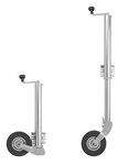 Roue avant 570/60 mm jante metal avec pneu caoutchouc 220 x 65 mm pliable 300 kg
