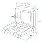 Marchepied pliable pour remorque 195 x 175 mm