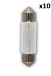 Lampe de voiture 12V 10W SV8,5 11x38 chaque  x10 piece