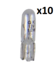 Ampoule voiture 12V 1,2W T5 W2x4,6d  x10 piece