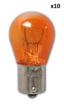 Lampe de voiture 12V 21W BA15s orange x10 piece