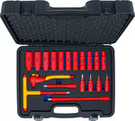 Jeu de douilles a embouts et de douilles conformes VDE transmission par carre femelle (3/8) 19 pieces