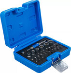 Jeu d'embouts et de cles a douille entrainement six pans male (1/4) 2-EN-1 26 pcs