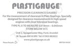 Jauge de jeu de precision Plastigauge
