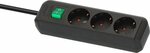 Multiprise avec interrupteur 3 prises noir 5 m H05VV-F 3G1,5