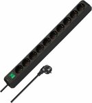 Multiprise avec interrupteur 10 prises noir 3m H05VV-F 3G1,5