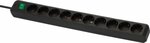 Multiprise avec interrupteur 10 prises noir 3m H05VV-F 3G1,5