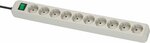 avec interrupteur 10 prises gris clair 3 m H05VV-F 3G1,5