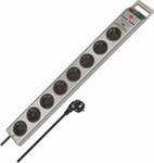 13.500A Multiprise de protection contre les surtensions 8 prises argent 2,5m H05VV-F 3G1,5