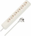 6 prises blanc 1,5 m H05VV-F 3G1,5