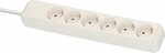 6 prises blanc 1,5 m H05VV-F 3G1,5