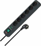 Appareils de protection 13.500A 6 prises anthracite 5m H05VV-F 3G1,5