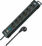 6 prises noir 3m H05VV-F 3G1,5