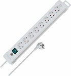 prolongateur entreprises 6 prises blanc 3m H05VV-F 3G1,5