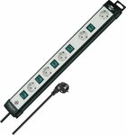Technique 5 prises noir gris clair 3 m H05VV-F 3G1,5 prisesa brancher individuellement agencement special des prises pour les unites d'alimination