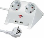 USB-Charger avec 2 Prises de chargement USB 2100mA 2 prises blanc 1,8m H05VV-F 3G1,5