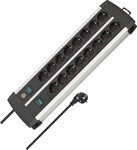 Technique 16 prises Duo noir 3m H05VV-F 3G1,5 prises commutables par 8