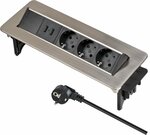 Prolongateur multiprise Indesk Power avec prises-chargeur USB 2m H05VV-F 3G1.5