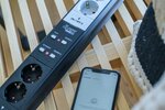 Connect Prolongateur multiprise WiFi 6 prises (4x commutables, 2x permanentes) 3m H05VV-F 3G1,5 noir gris clair