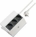 Bati de prises de courant triples clampables 3m H05VV-F 3G1,5 blanc anthracite