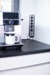 Prolongateur multiprise estilo avec fonction de charge USB 6 voies 4x contact de la terre & 2x Euro argent noir