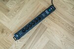 60.000A Multiprise de protection contre les surtensions avec fonction de charge USB 6 prises noir 3m H05VV-F3G1,5