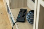 Prolongateur multiprise avec parasurtenseur 60.000A 8 prises Duo noir 3m H05VV-F 3G1,5