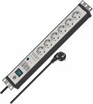 protection de surtension 60.000A 6 prises noir gris clair 3m H05VV-F 3G1,5 19 format