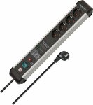 Prolongateur multiprise avec parasurtenseur 60.000A 4 prises, 3m H05VV-F 3G1,5