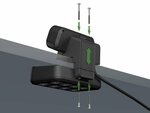 Duplex bloc multiprise de table, 1x USB C, 1x USB A, 10x prises de courant avec contact de protection, argent noir
