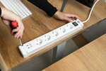 multiprise avec 2 prises de charge USB C 5x blanc 3m H05VV-F3G1,5