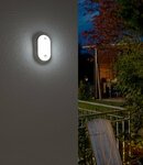 Lampe LED ovale OL 1650 P avec detecteur de mouvements infrarouge 1680lm, blanc, IP54