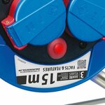 Garant Kompakt IP44 tambour de cable 15m N05V3V3-F 3G1,5 avec thermostat et protection accrue contre les contacts