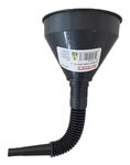 Entonnoir avec tuyau flexible et filtre