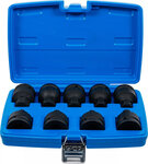 Jeu de douilles embouts choc transmission par six pans interieurs 20 mm (3/4) denture multiple interieure (pour XZN) 9 pieces