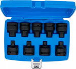 Jeu de douilles embouts choc transmission par six pans interieurs 20 mm (3/4) denture multiple interieure (pour XZN) 9 pieces