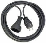 Cordon prolongateur en plastique de qualite 5m noir H05VV-F 3G1,5