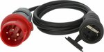Adaptateur CEE IP44 1,5m noir H07RN-F 3G1,5 Fiche male CEE 400V 16A