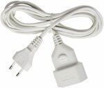 Cordon prolongateur en plastique 5m blanc H03VVH2-F 2x0,75