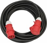 Cordon prolongateur CEE IP44 25m noir H07RN-F 5G4,0 pentapolaire 400V 32A