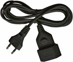 Cordon prolongateur en plastique 5m noir H03VVH2-F 2x0,75