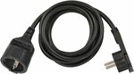 Cordon prolongateur avec une fiche plate 2m H05VV-F3G1,5 noir