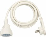 Cordon prolongateur avec une fiche plate 2m H05VV-F3G1,5 blanc